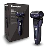 Panasonic ES-LV67 elektrischer Nass- & Trockenrasierer, 5-fach-Scherkopf mit Linearmotor und Bartsensor Technologie, inklusive Pop-up Trimmer und 16D-Multi-Flex-Kopf, navy blau