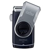 Braun MobileShave Elektrorasierer, Rasierer Herren für unterwegs, Reiserasierer mit Langhaartrimmer, Geschenk Mann, M-90, schwarz/silber